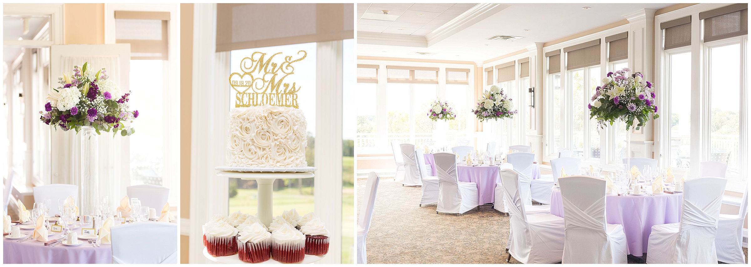 Interior Davenport Country Club; wedding reception