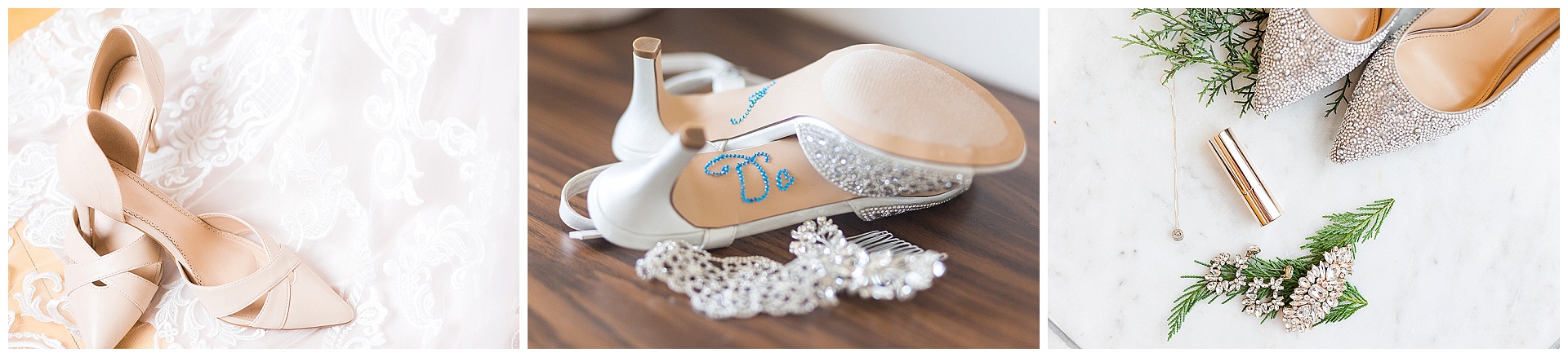 Wedding day bridal shoes